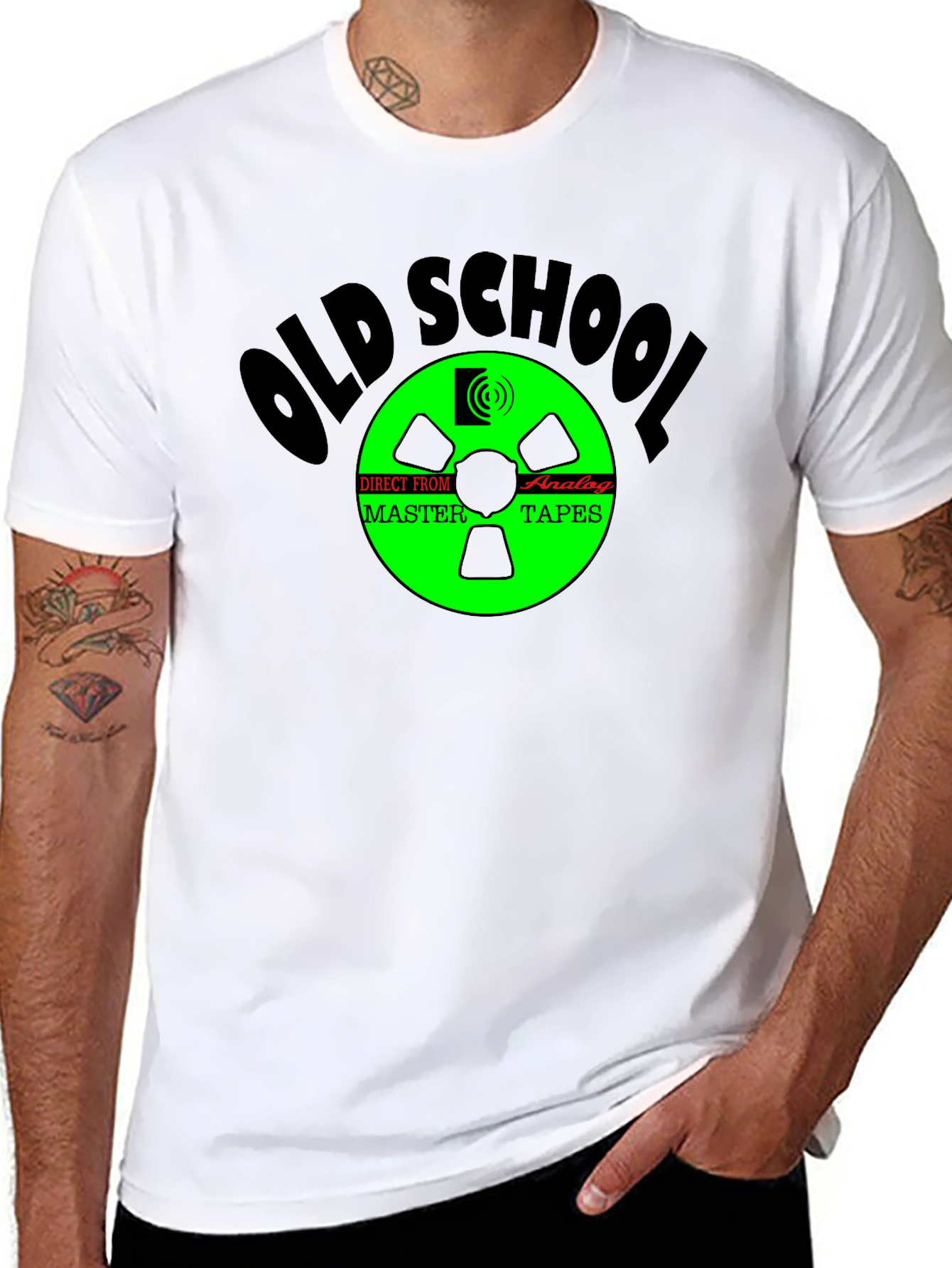 Old School Analog Tapes Black T-Shirt
