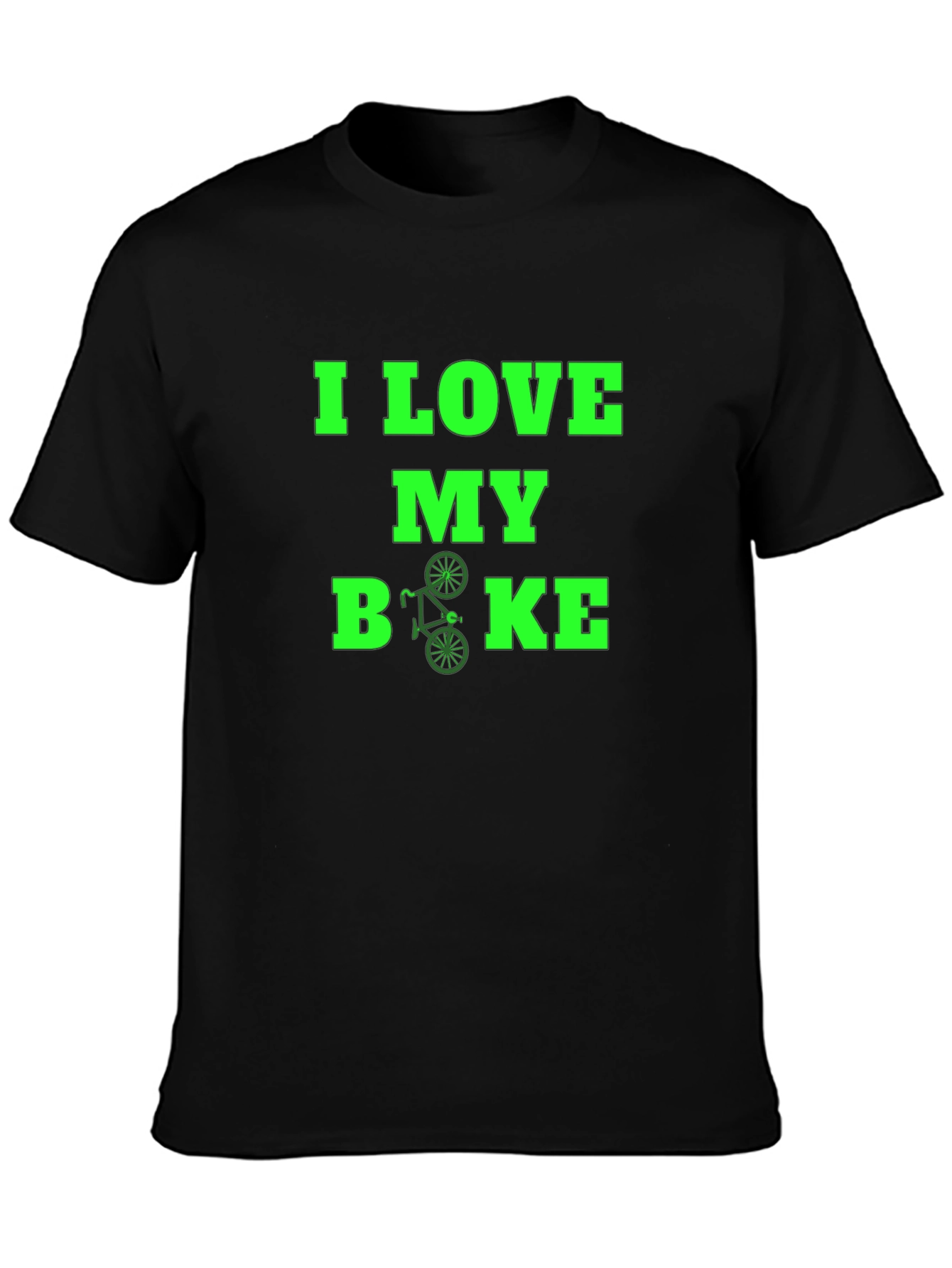 I Love My Bike Graphic Tee - Black