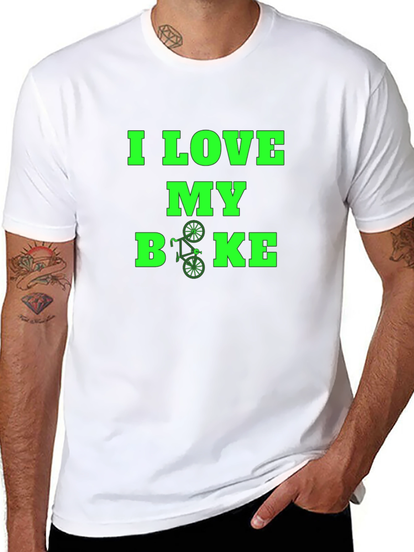 I Love My Bike Graphic Tee - Black