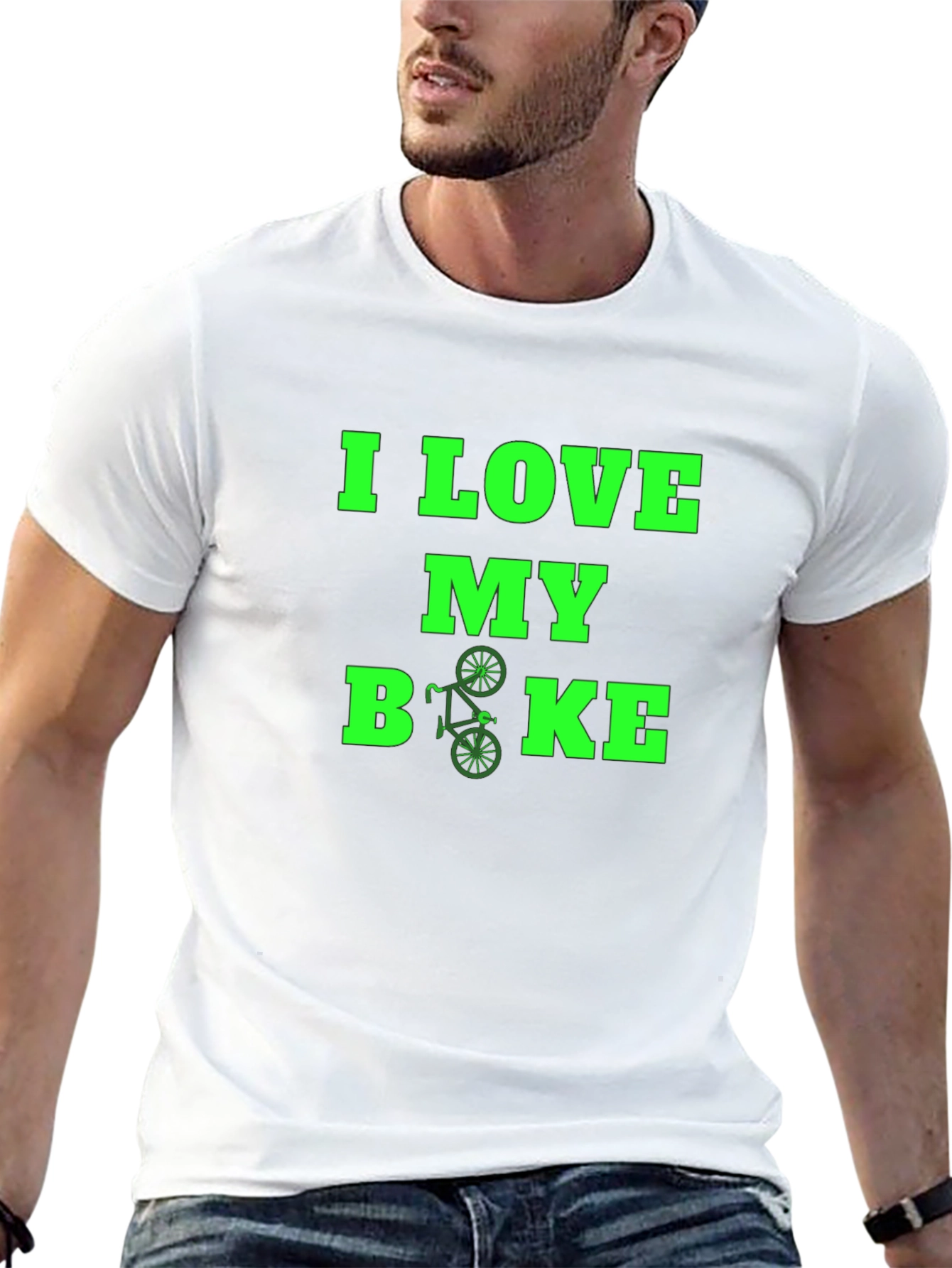 I Love My Bike Graphic Tee - Black