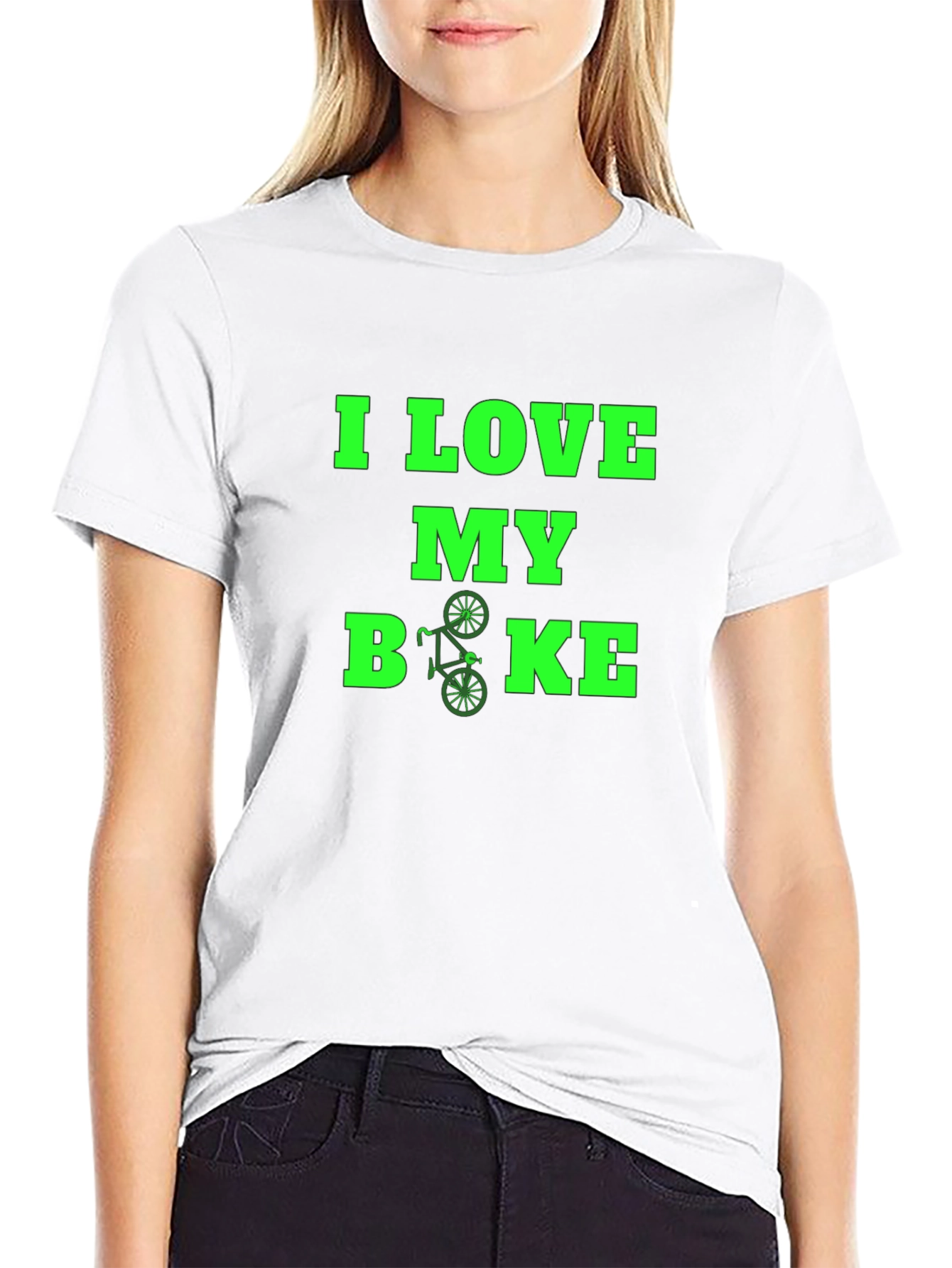 I Love My Bike Graphic Tee - Black