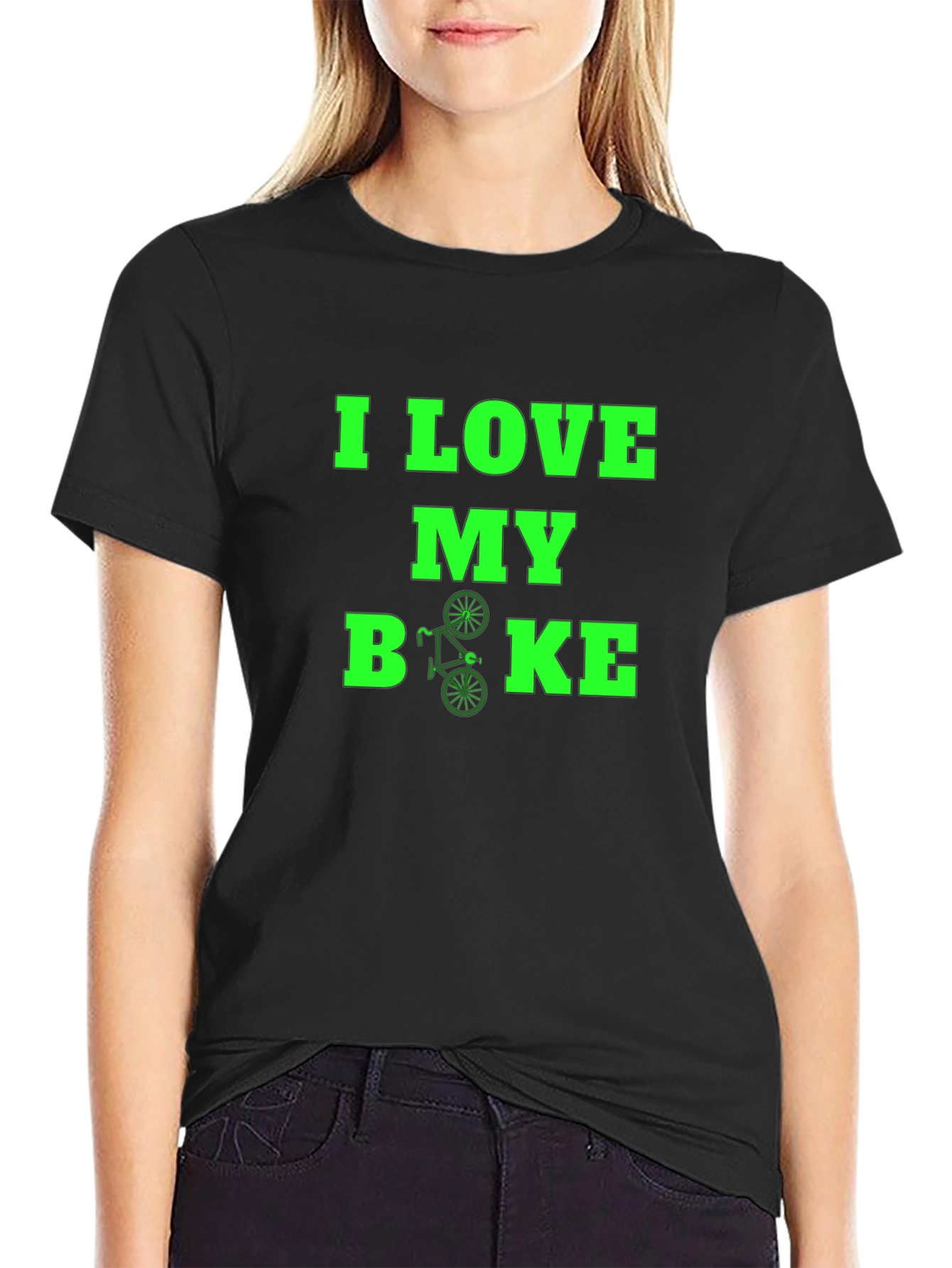 I Love My Bike Graphic Tee - Black