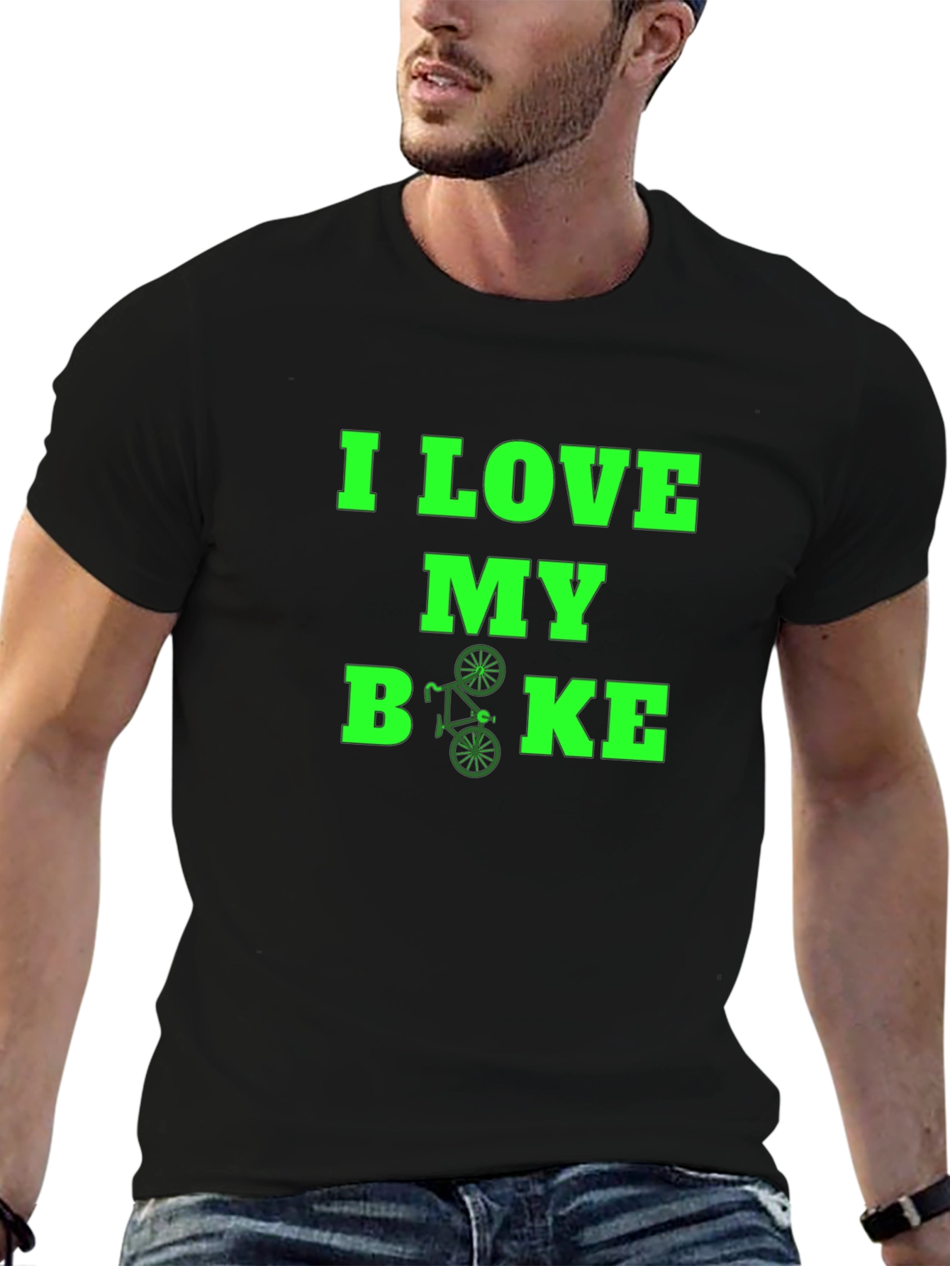 I Love My Bike Graphic Tee - Black