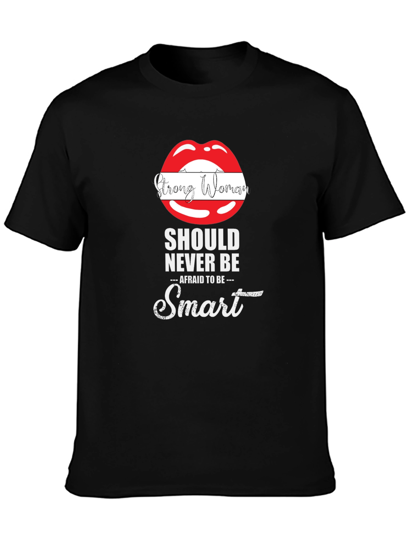 Strong Woman Smart Lips Graphic Tee