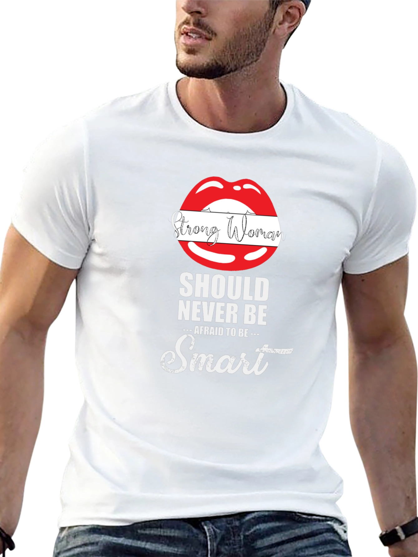 Strong Woman Smart Lips Graphic Tee