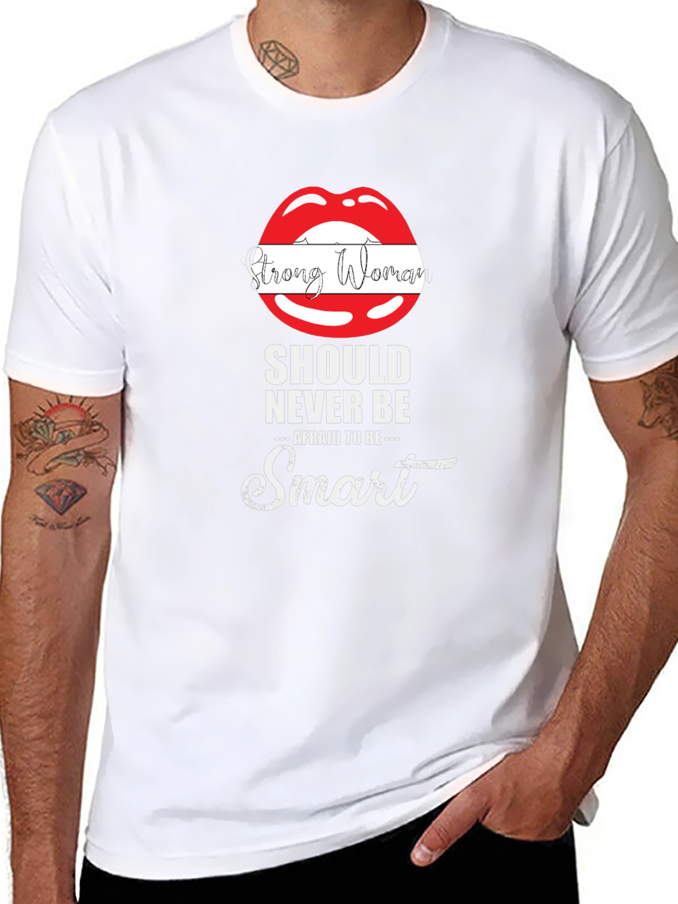 Strong Woman Smart Lips Graphic Tee
