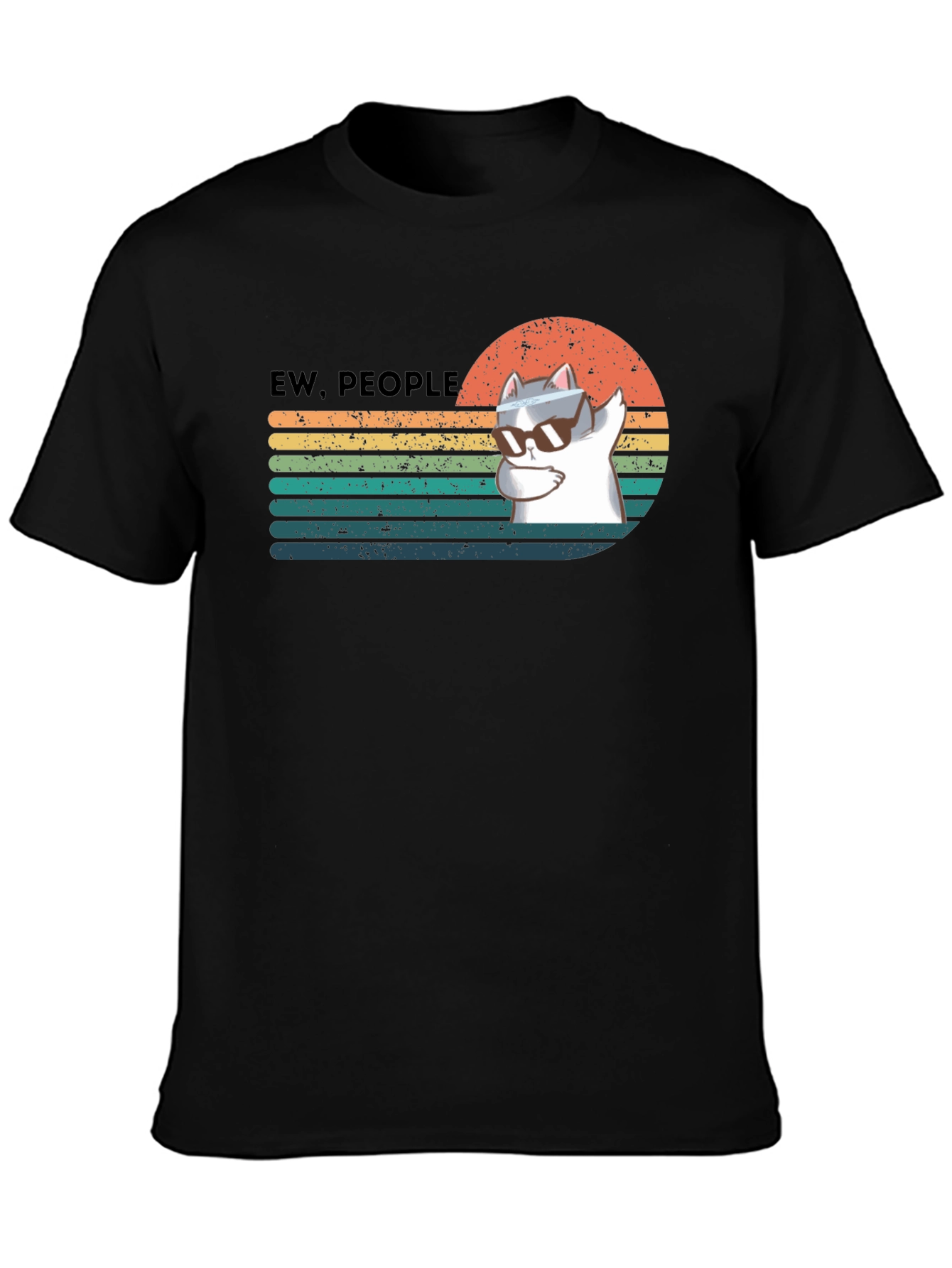Ew People Cat Dabbing Graphic T-Shirt