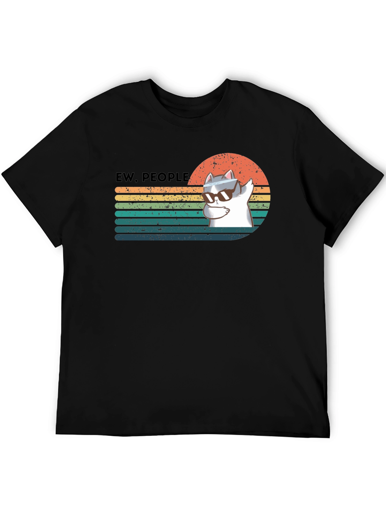 Ew People Cat Dabbing Graphic T-Shirt