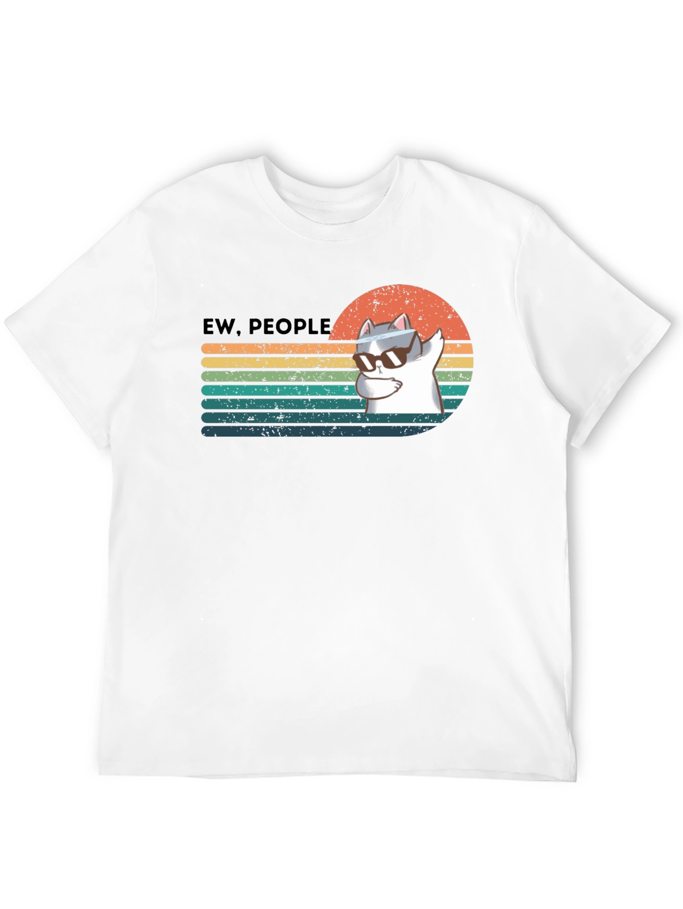 Ew People Cat Dabbing Graphic T-Shirt
