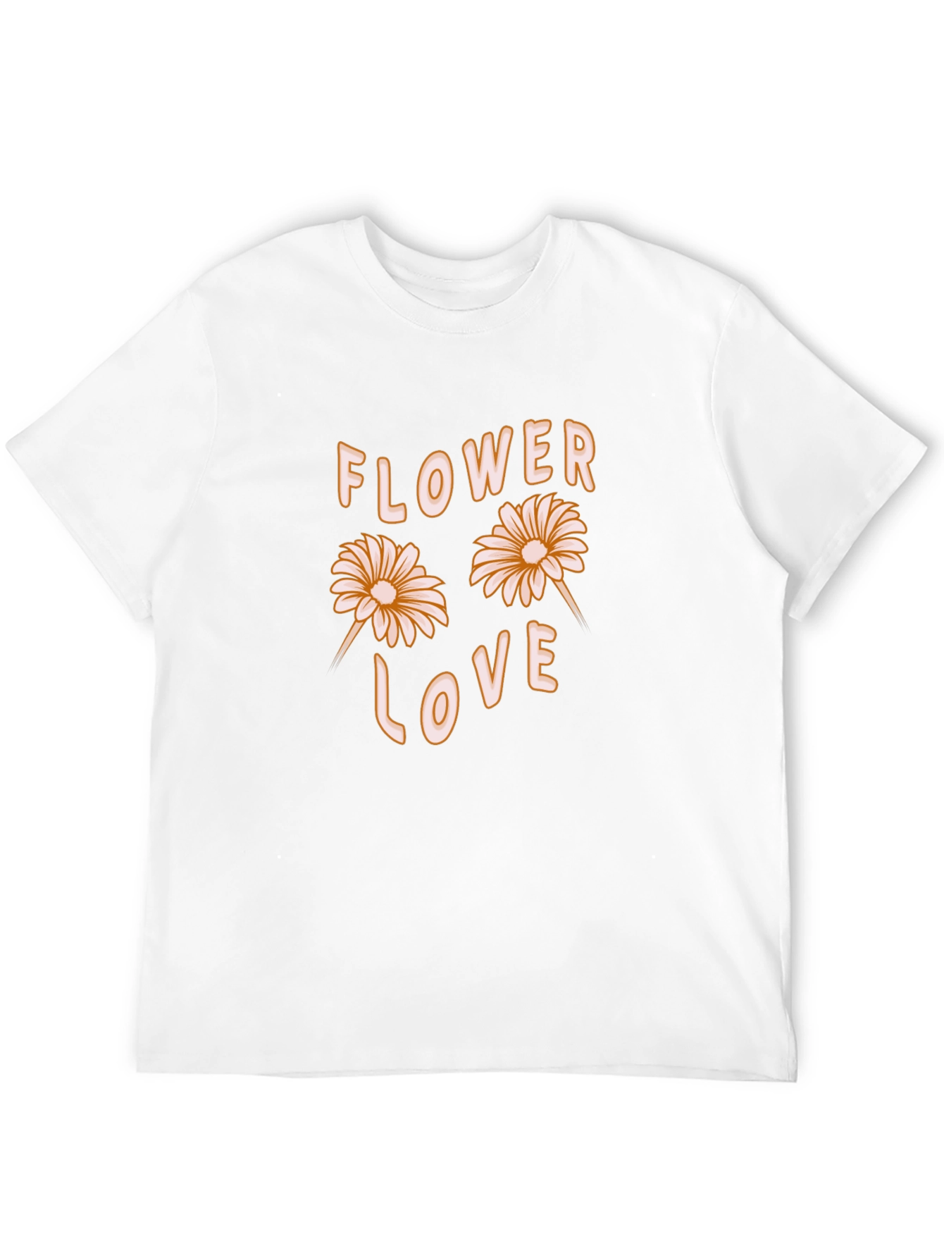 Flower Love Graphic Tee - Black Cotton Casual Shirt
