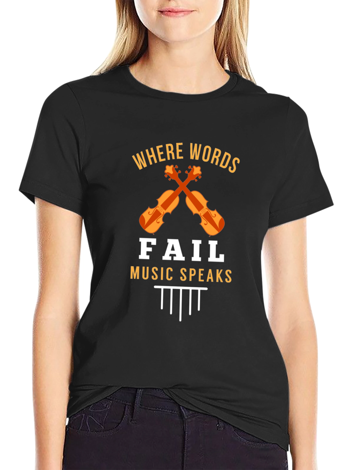 Where Words Fail Music Speaks T-Shirt