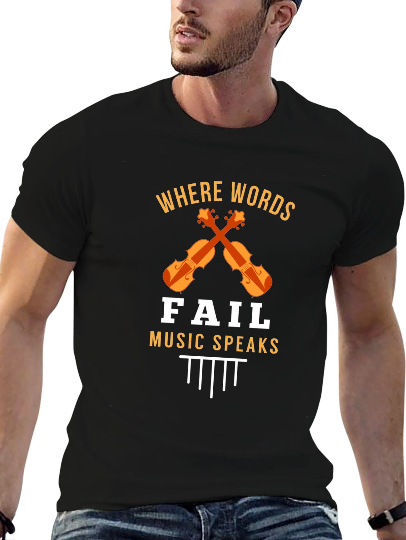 Where Words Fail Music Speaks T-Shirt
