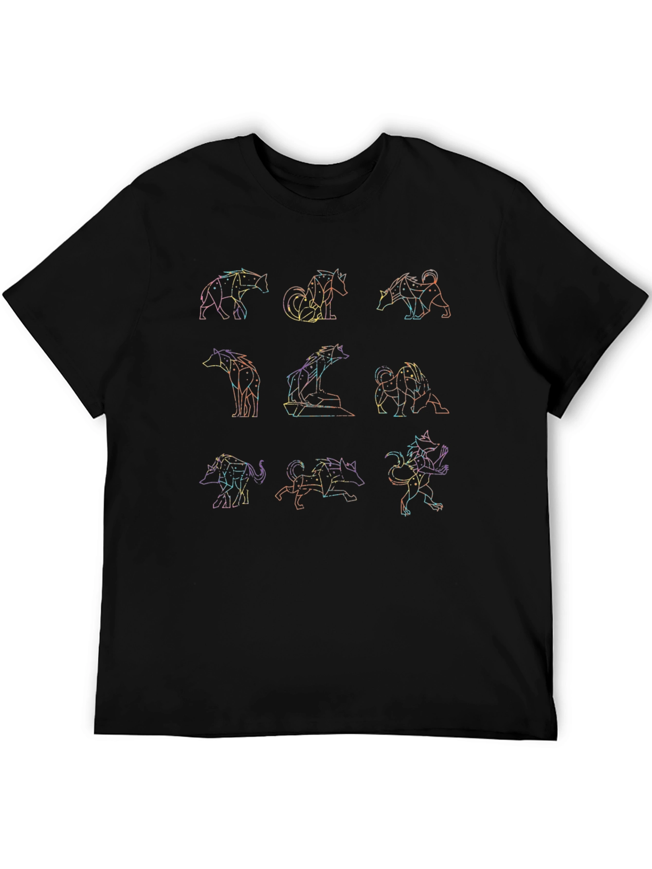 Geometric Constellation Dog T-Shirt - Modern Graphic Tee