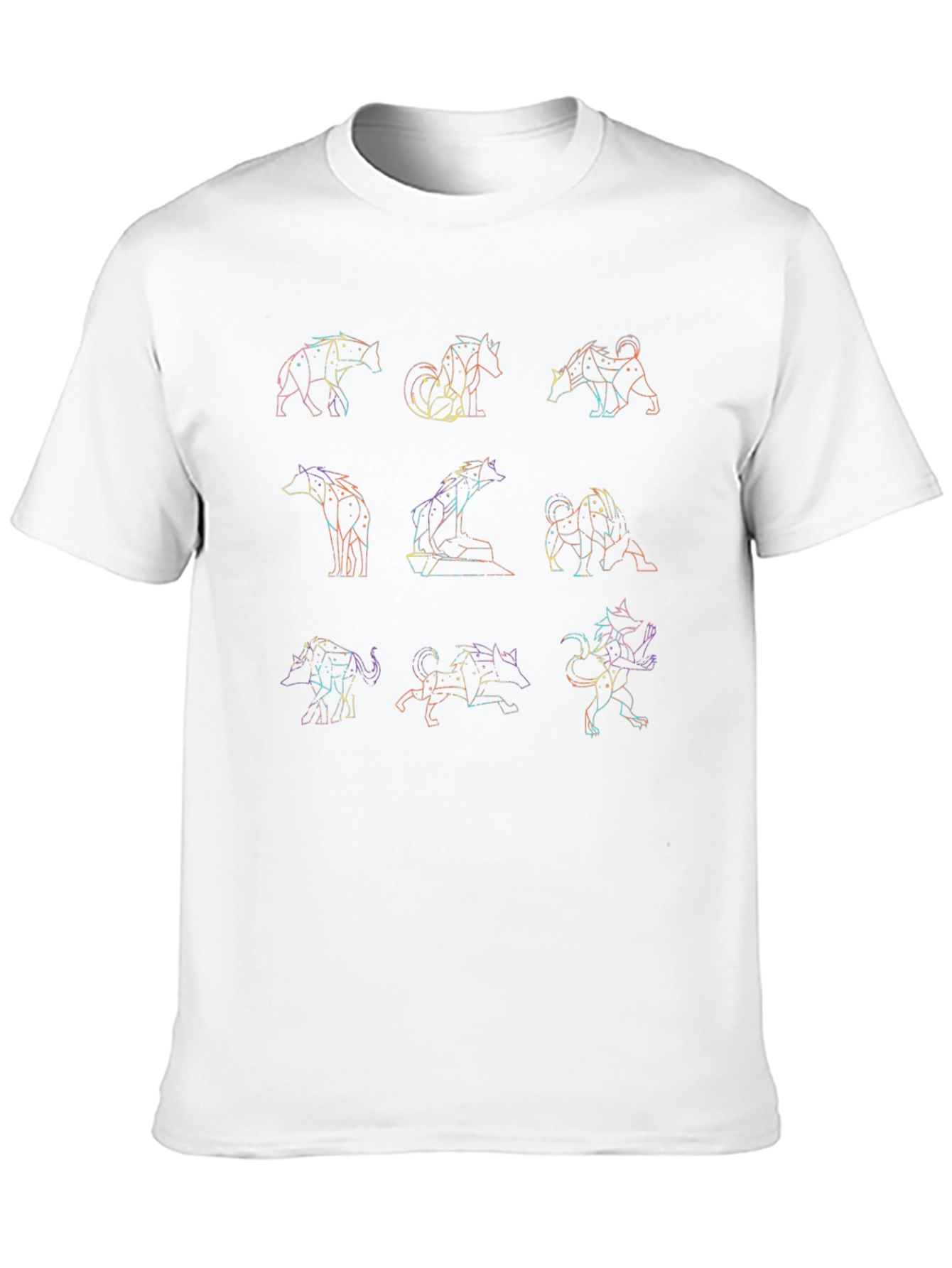 Geometric Constellation Dog T-Shirt - Modern Graphic Tee