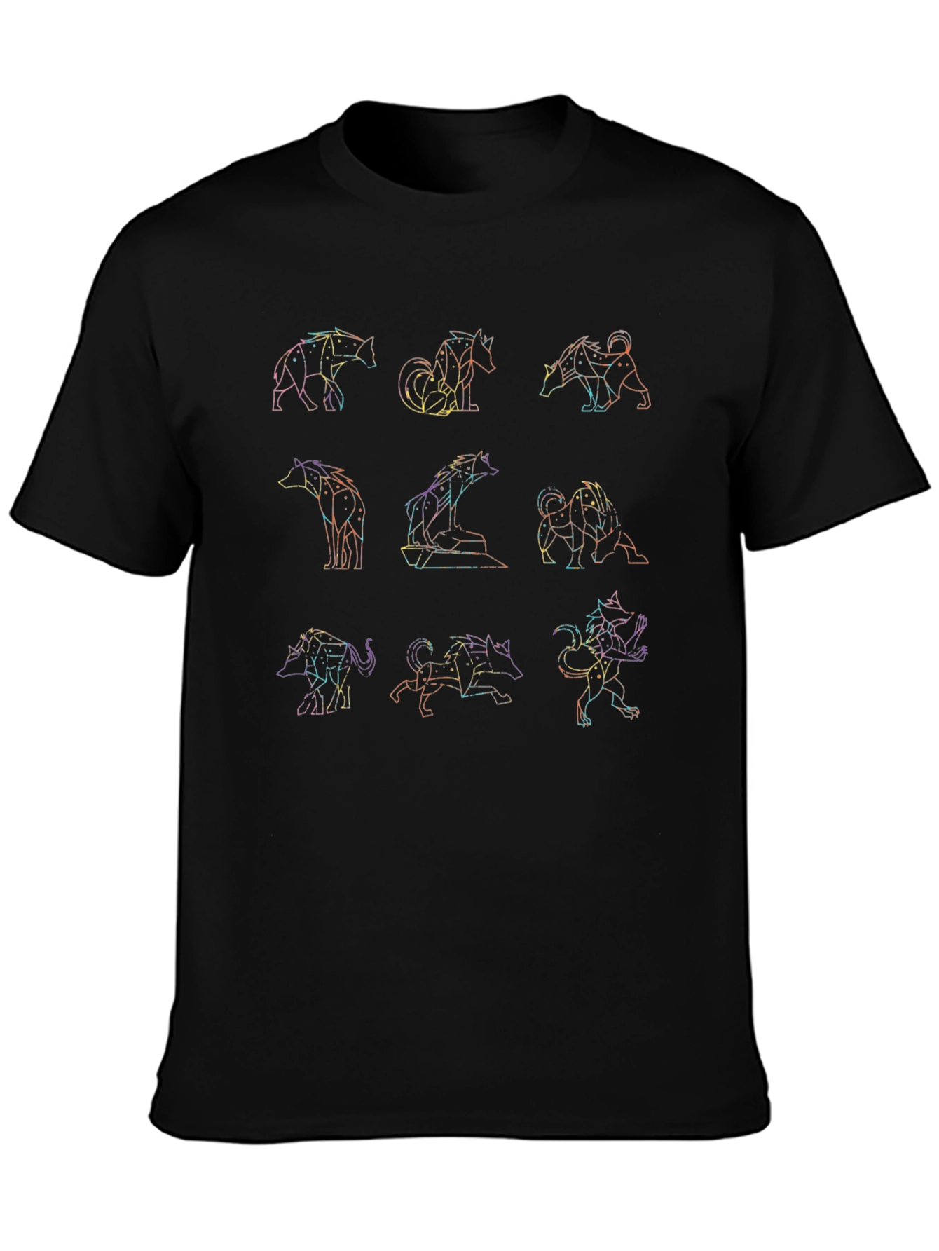 Geometric Constellation Dog T-Shirt - Modern Graphic Tee