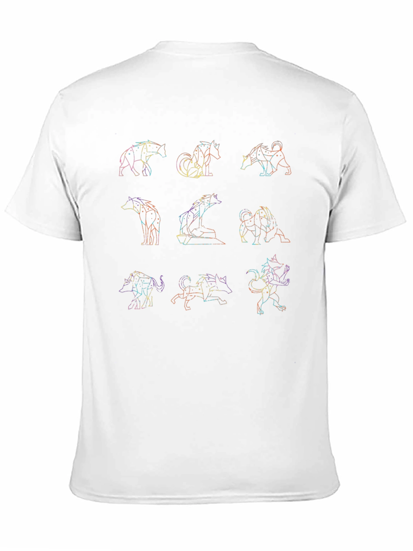 Geometric Constellation Dog T-Shirt - Modern Graphic Tee