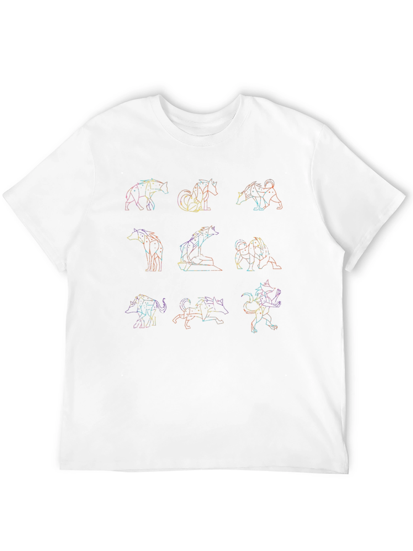 Geometric Constellation Dog T-Shirt - Modern Graphic Tee