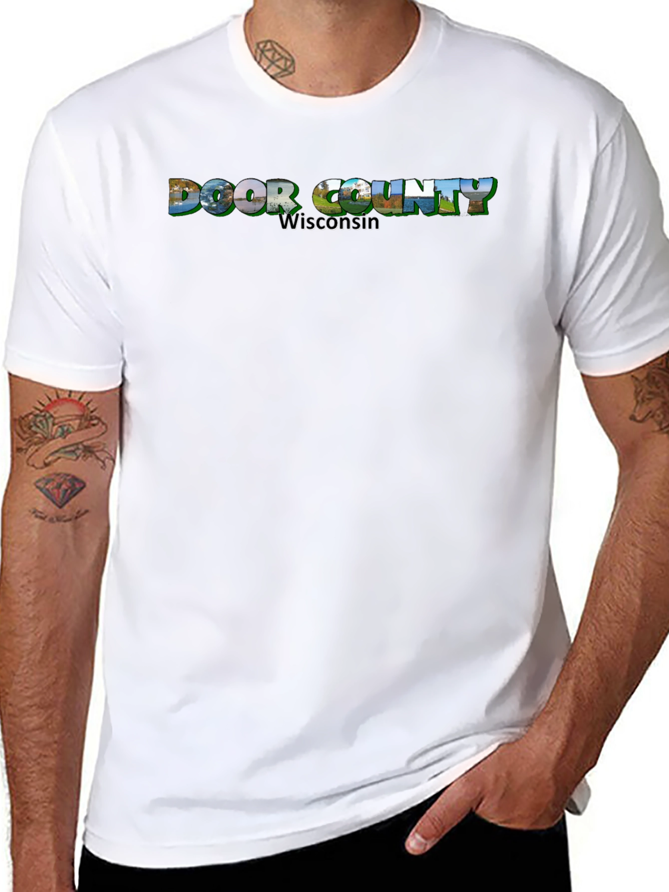 Door County Wisconsin Scenic Graphic T-Shirt