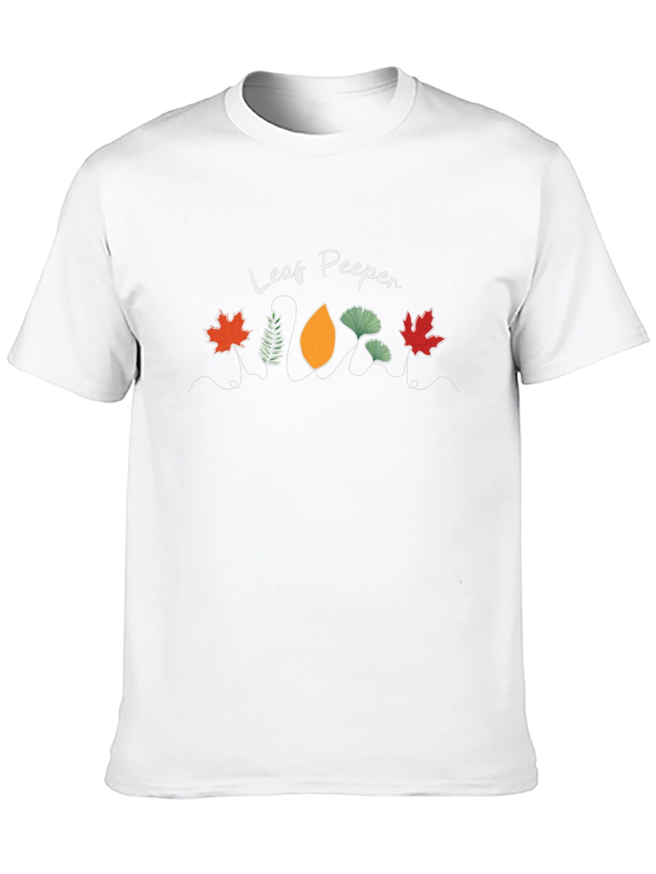 Leaf Peeper Graphic Tee - Black Cotton T-Shirt