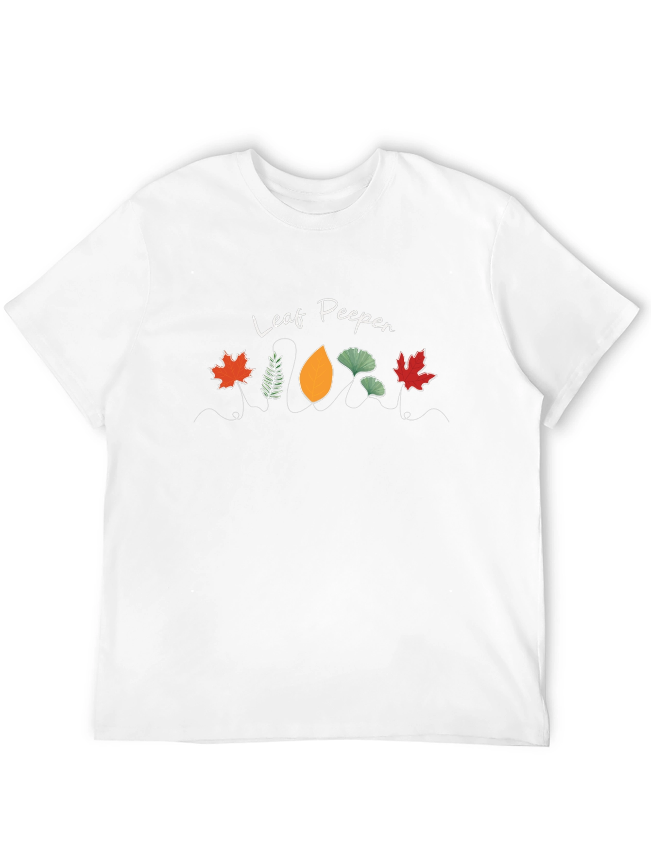 Leaf Peeper Graphic Tee - Black Cotton T-Shirt