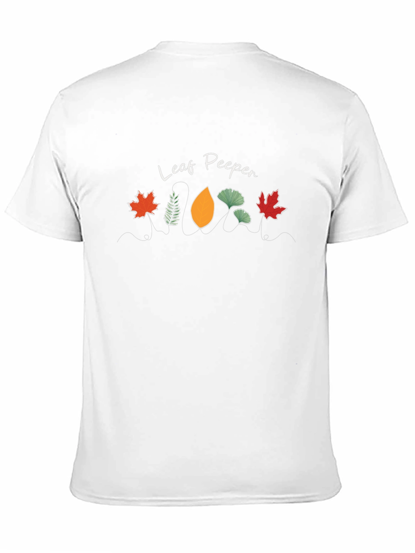 Leaf Peeper Graphic Tee - Black Cotton T-Shirt