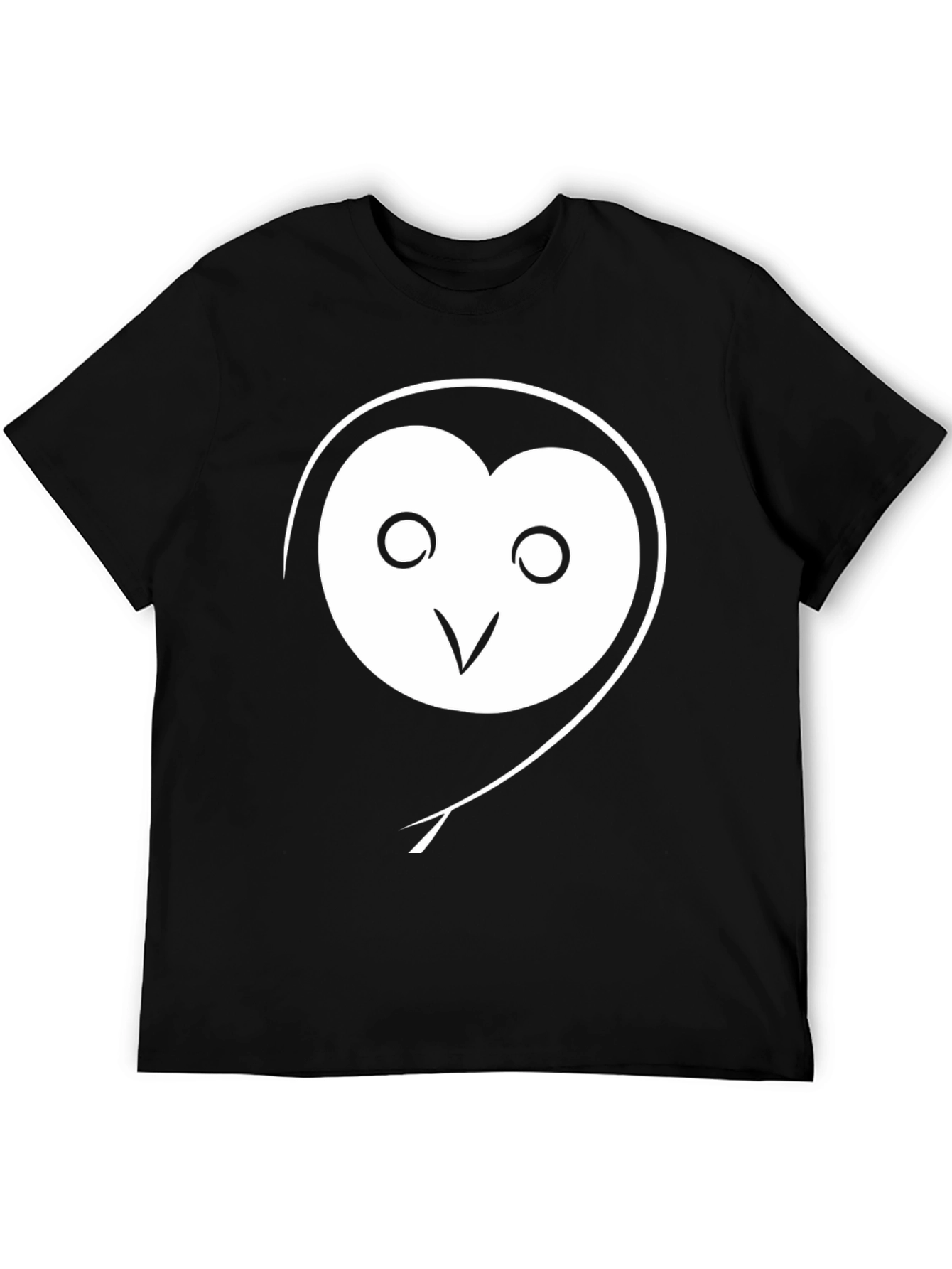 Owl Graphic Tee - Trendy Black T-Shirt