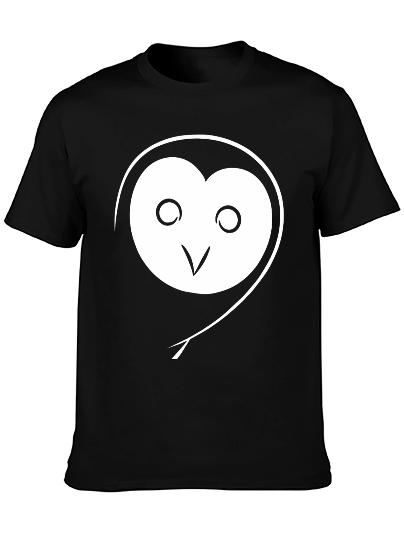 Owl Graphic Tee - Trendy Black T-Shirt