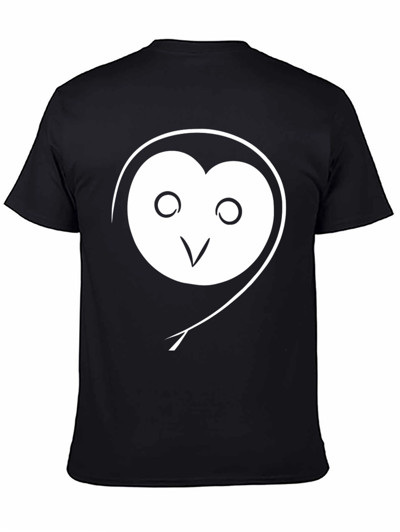 Owl Graphic Tee - Trendy Black T-Shirt