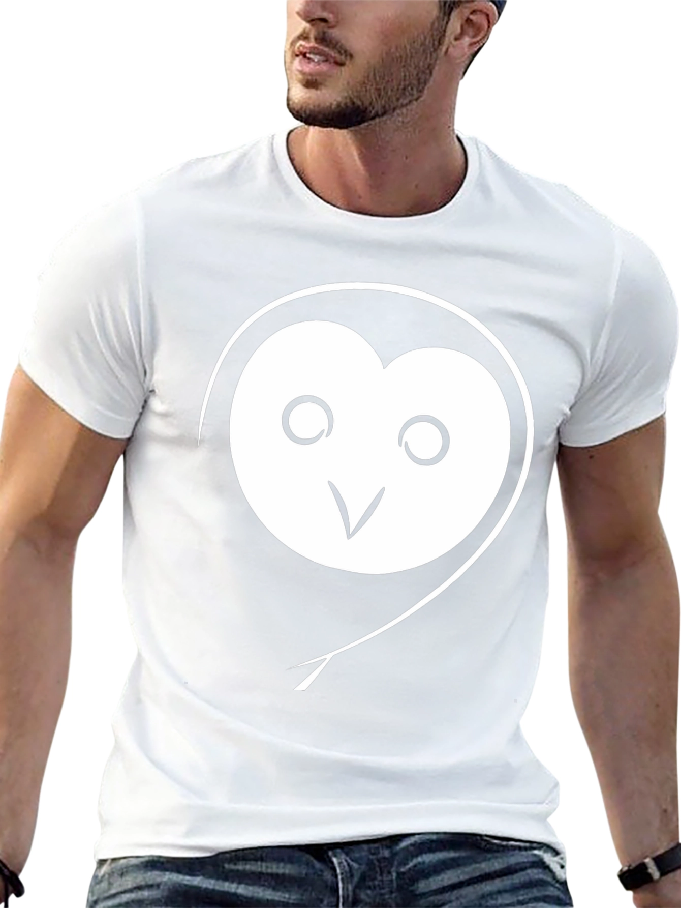 Owl Graphic Tee - Trendy Black T-Shirt