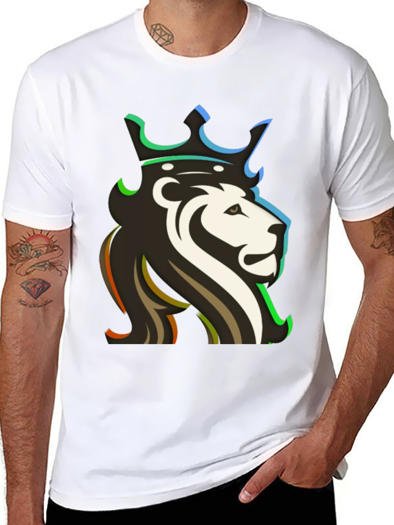 Lion King Graphic T-Shirt - Cool Crown Design