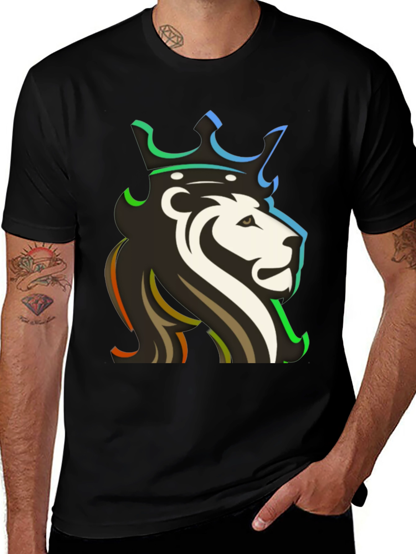 Lion King Graphic T-Shirt - Cool Crown Design