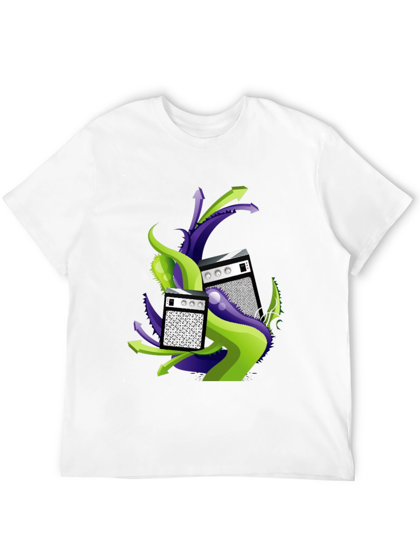 Abstract Speaker Graphic Tee - Black