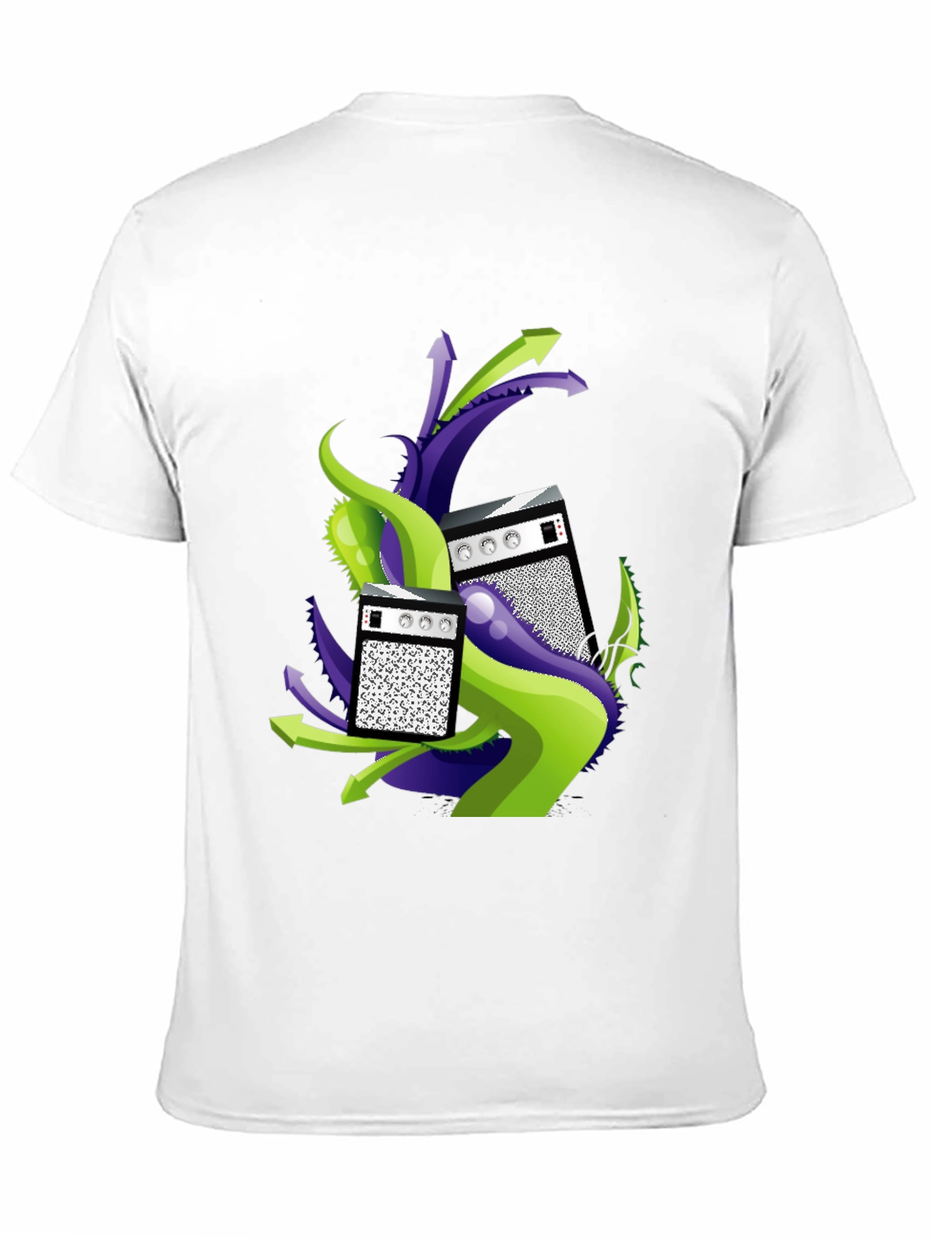 Abstract Speaker Graphic Tee - Black