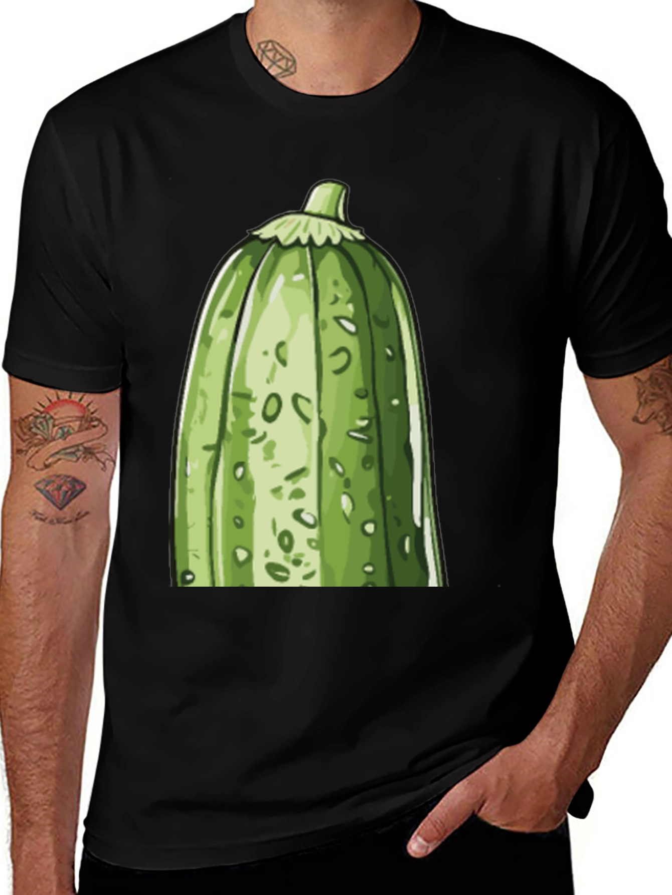 Zucchini Graphic Tee - Quirky Vegetable Lovers T-Shirt