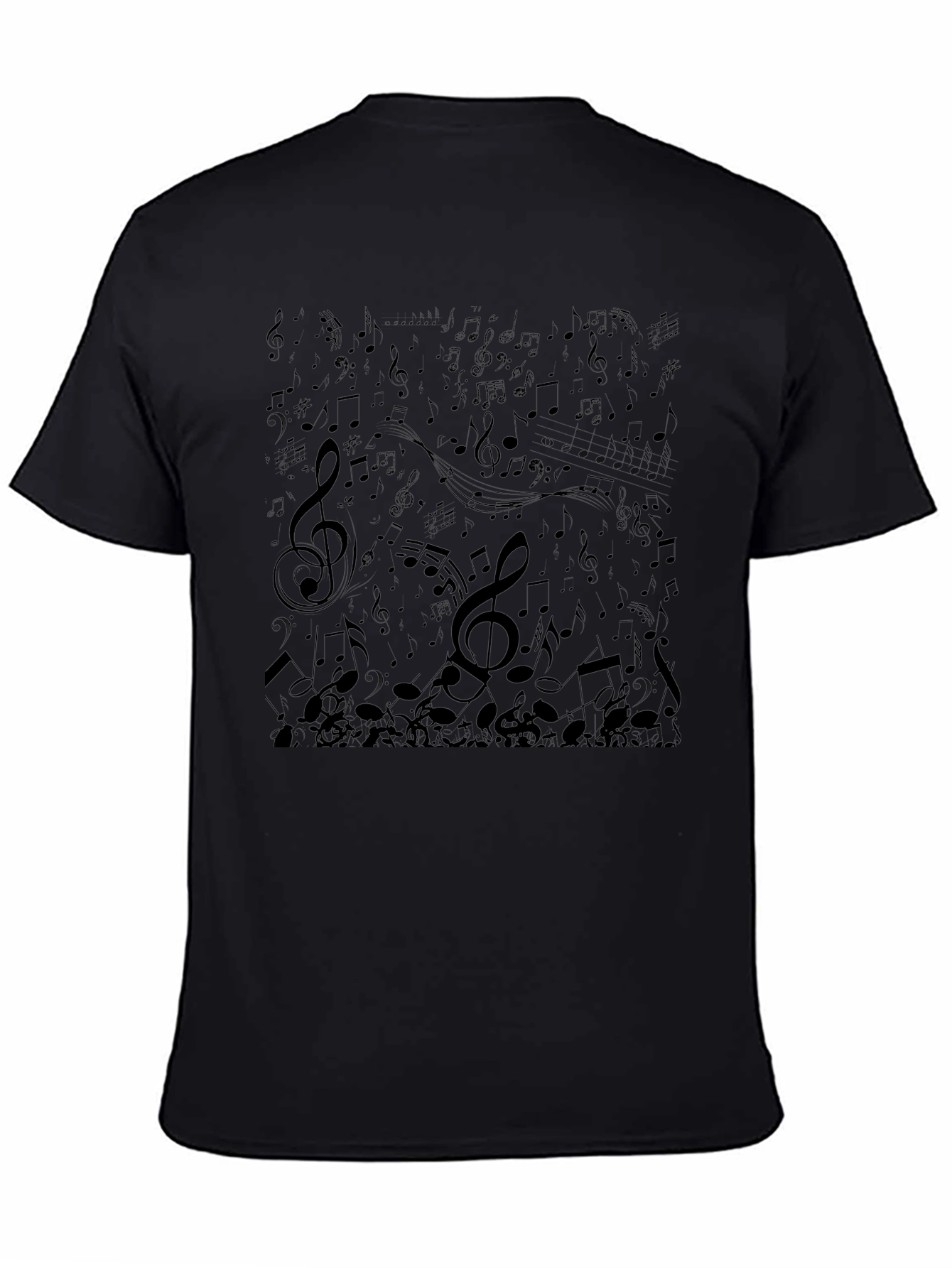 Musical Note T-Shirt - Black Graphic Tee