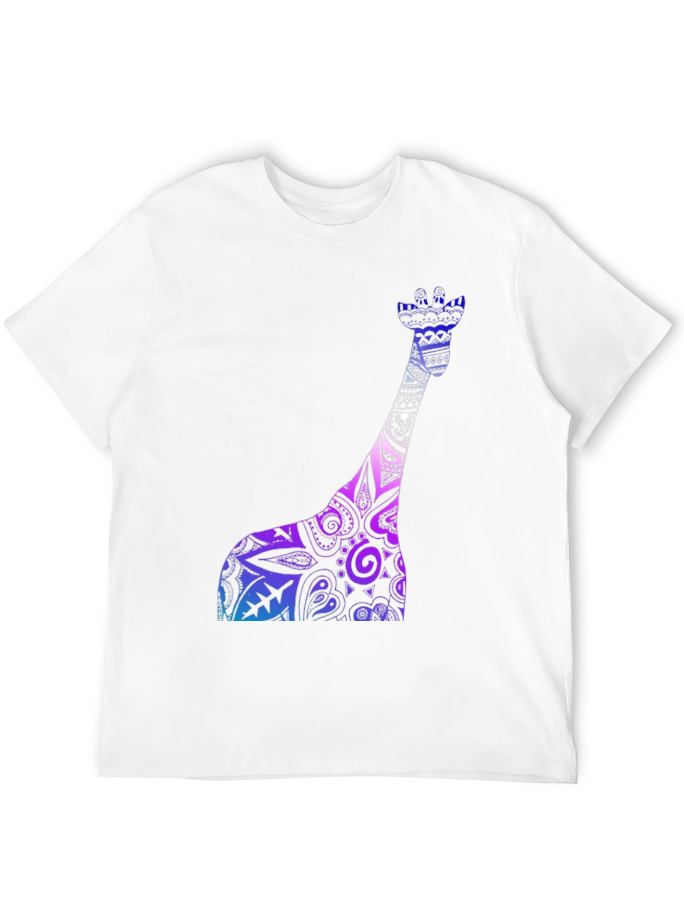 Giraffe Print Crew Neck Short Sleeve T-Shirt