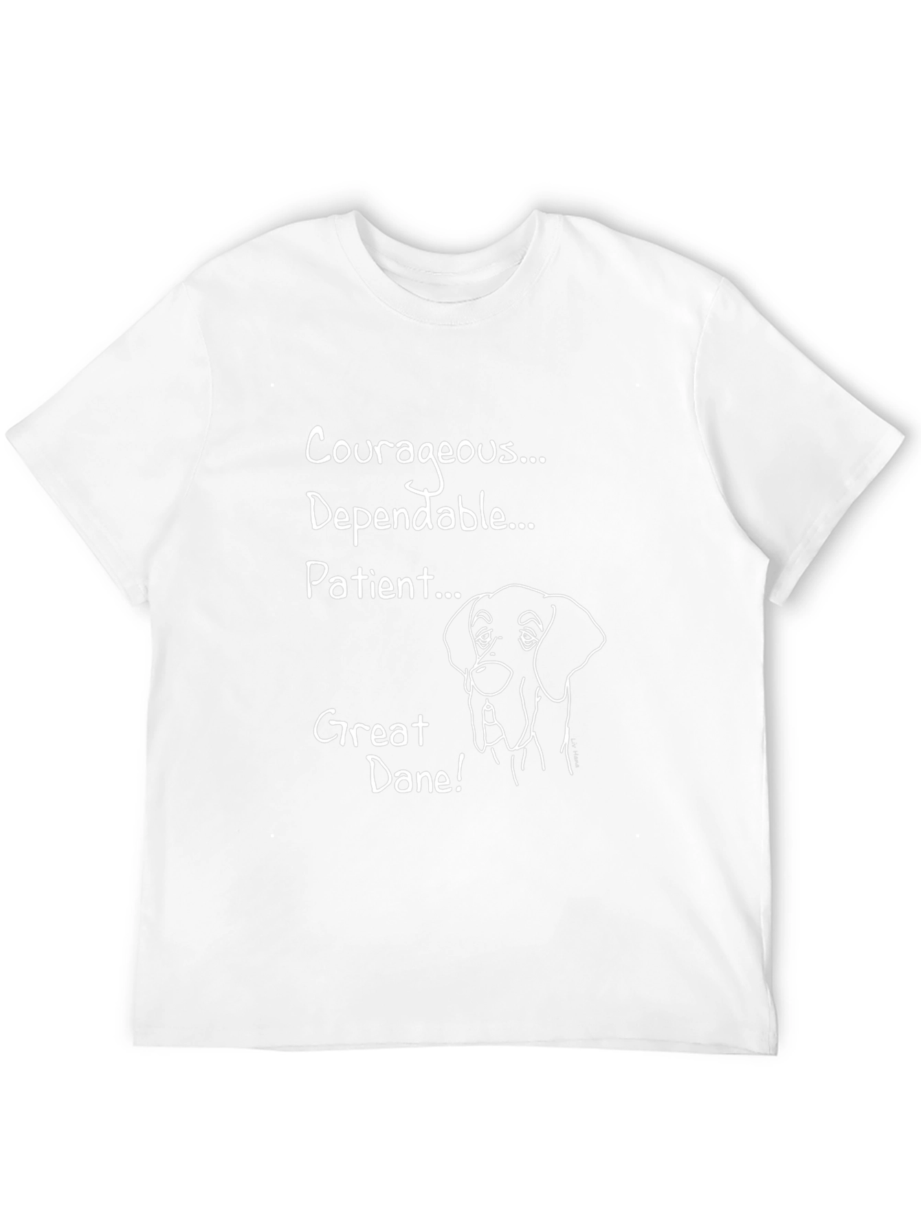 Courageous Great Dane Black T-Shirt