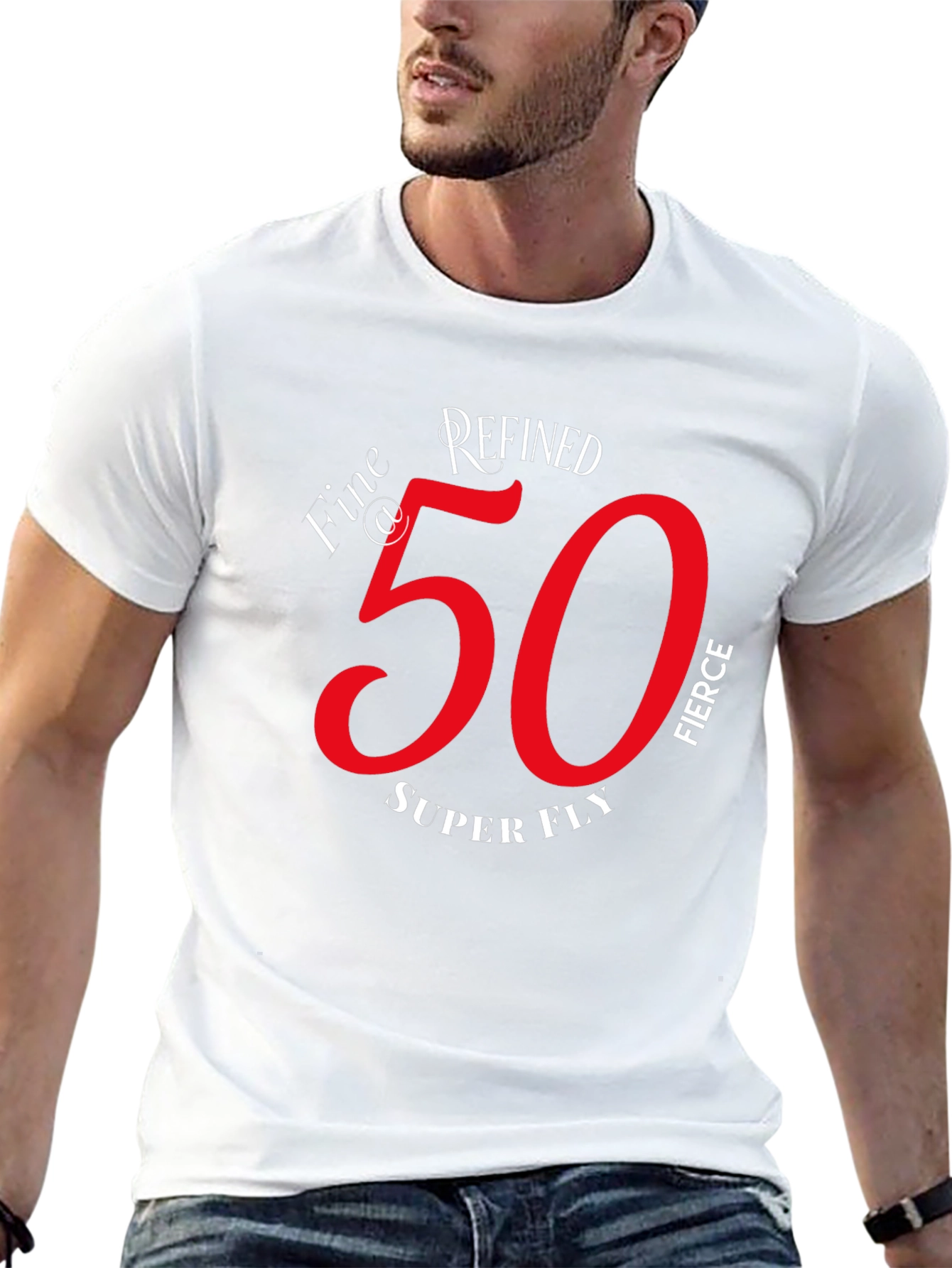 Refined Fierce 50th Birthday Graphic T-Shirt