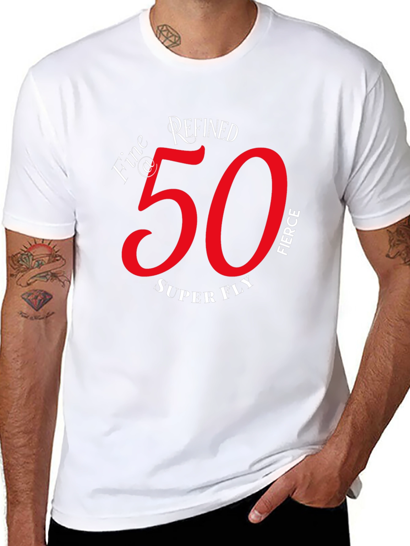 Refined Fierce 50th Birthday Graphic T-Shirt