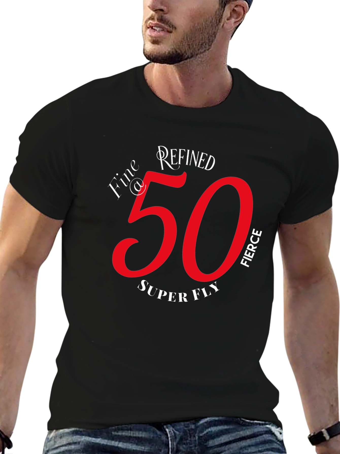 Refined Fierce 50th Birthday Graphic T-Shirt