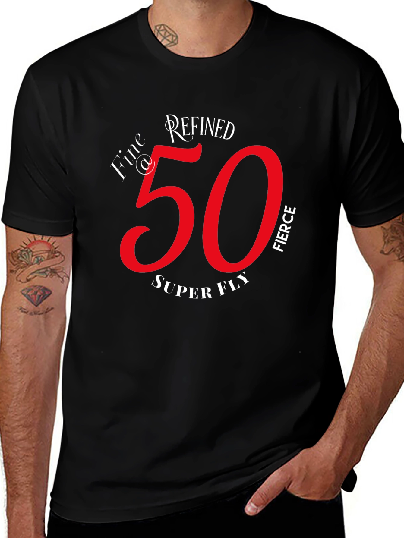 Refined Fierce 50th Birthday Graphic T-Shirt