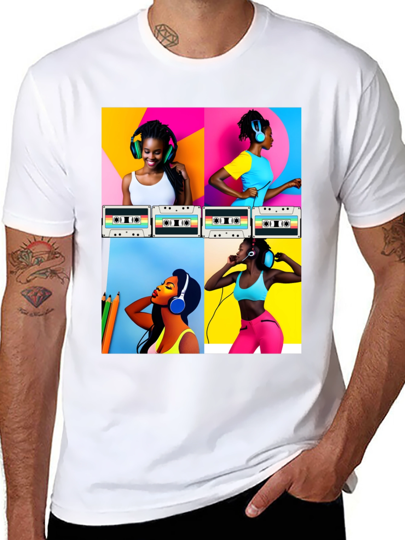 Retro Music Lover Graphic Tee