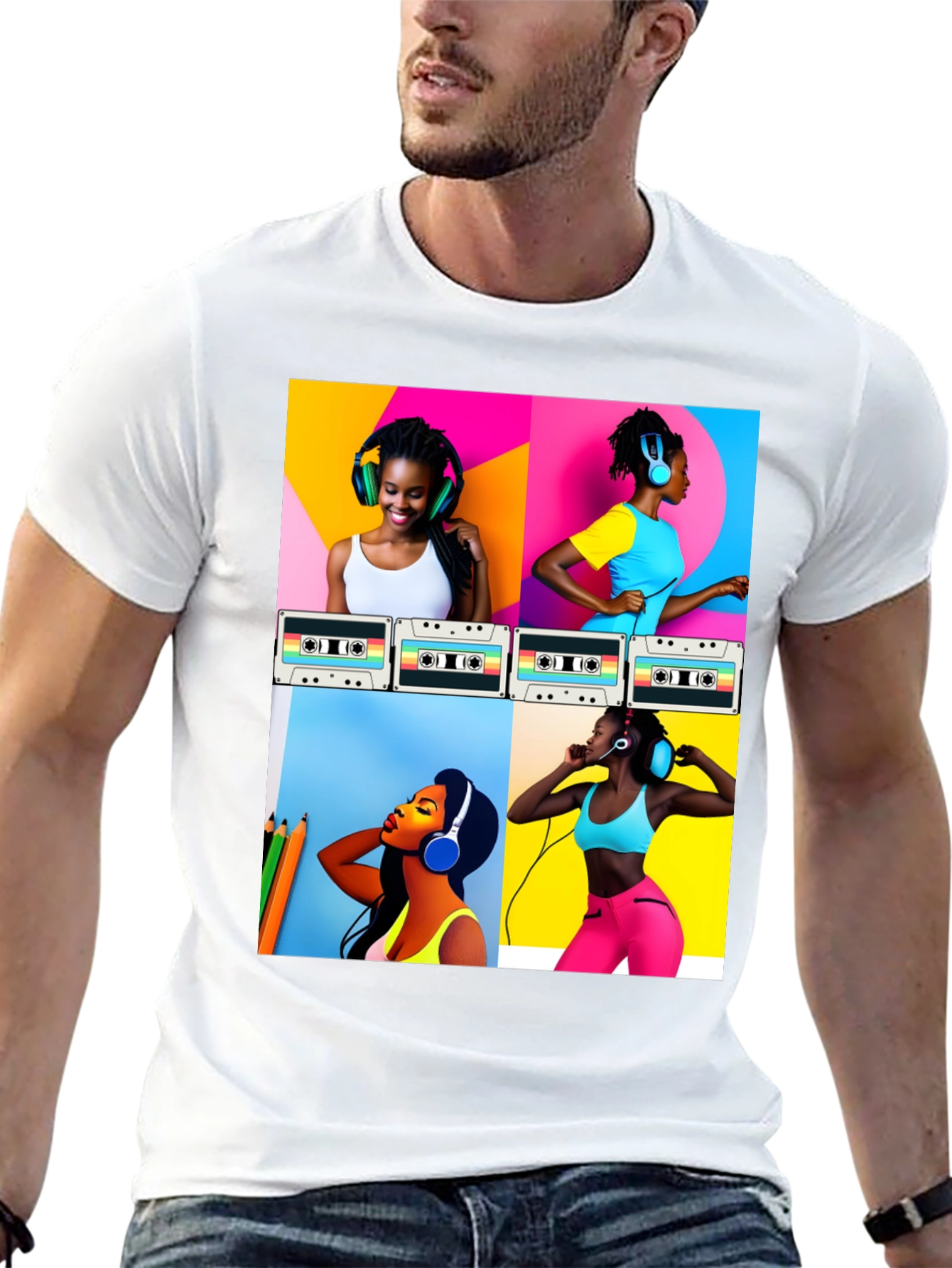 Retro Music Lover Graphic Tee