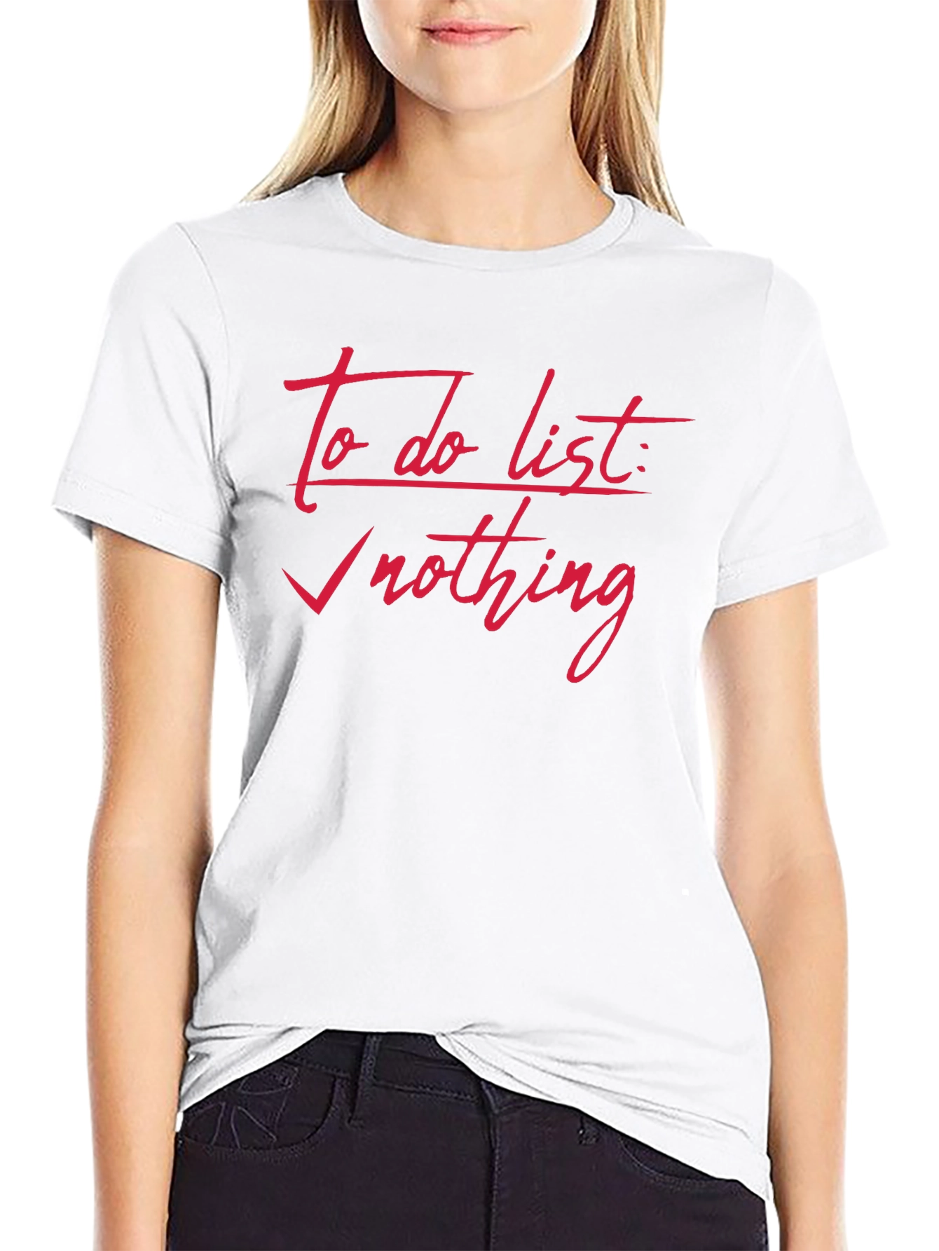 To Do List Nothing Black T-Shirt