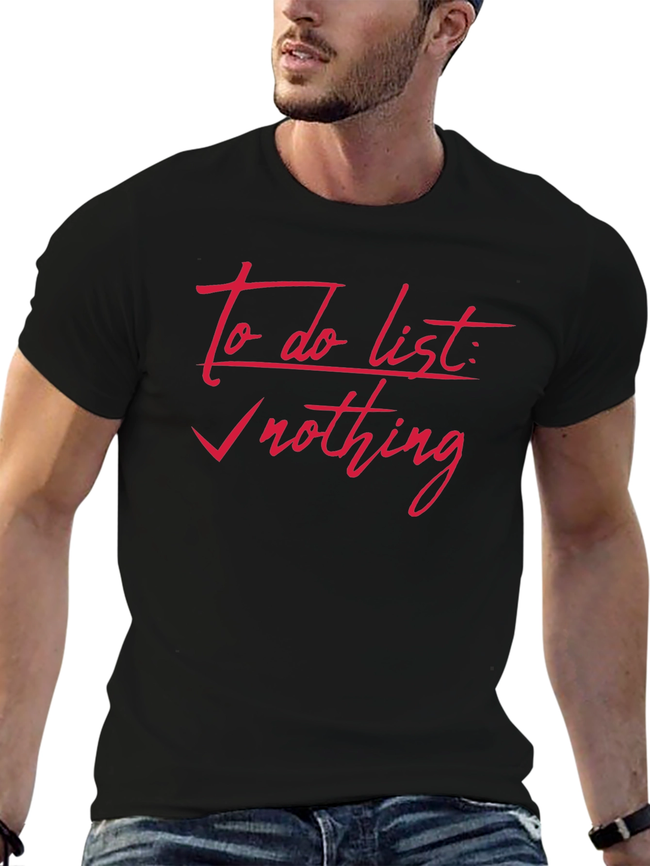 To Do List Nothing Black T-Shirt