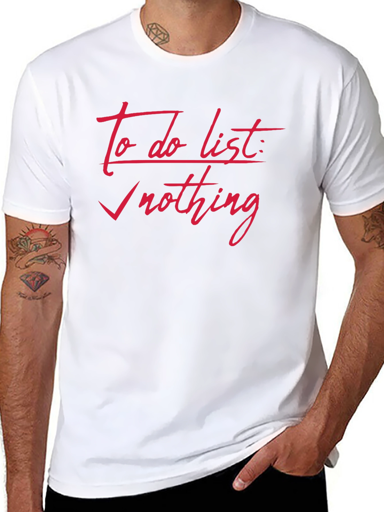 To Do List Nothing Black T-Shirt