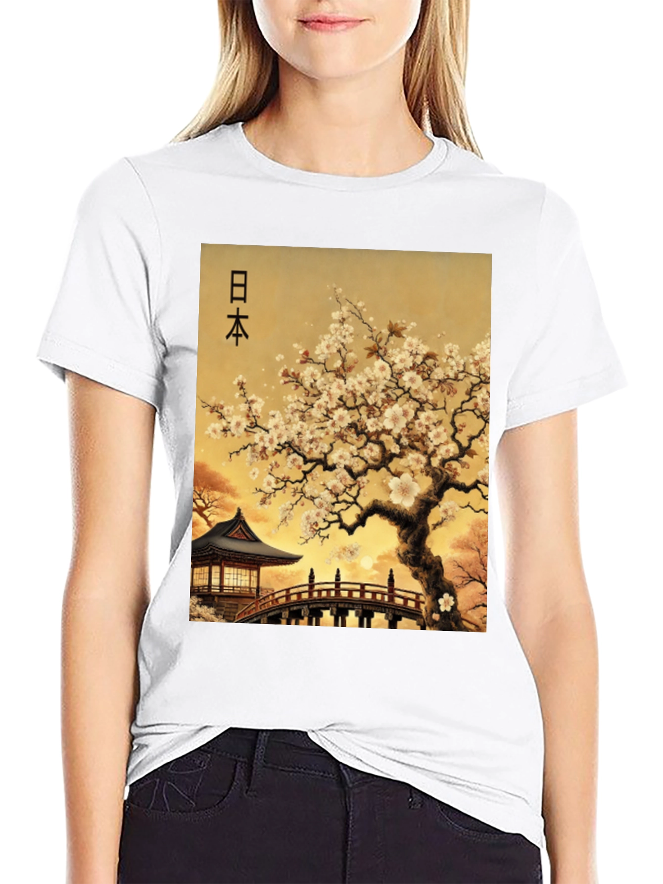 Japanese Art T-Shirt - Blossom & Bridge