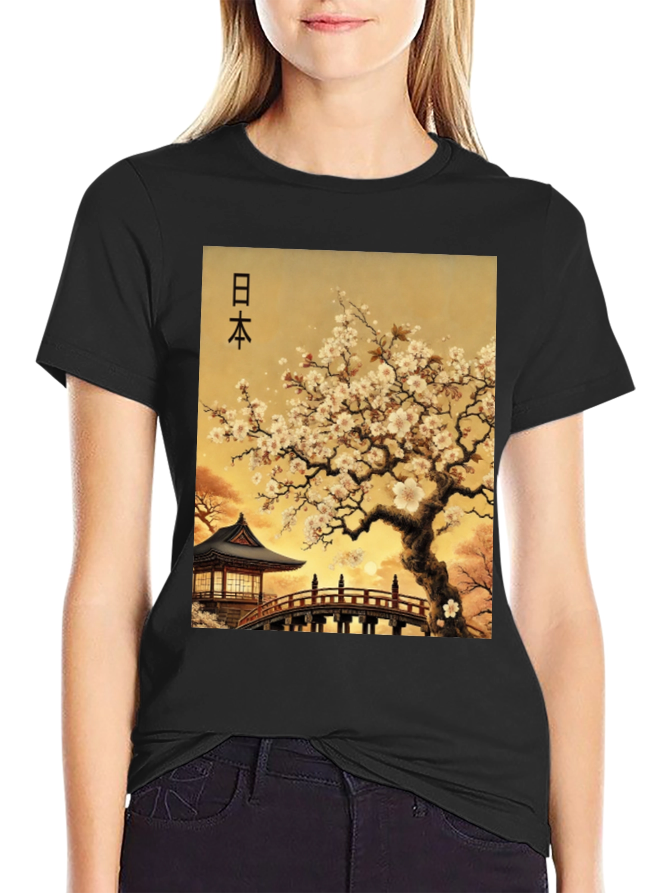 Japanese Art T-Shirt - Blossom & Bridge