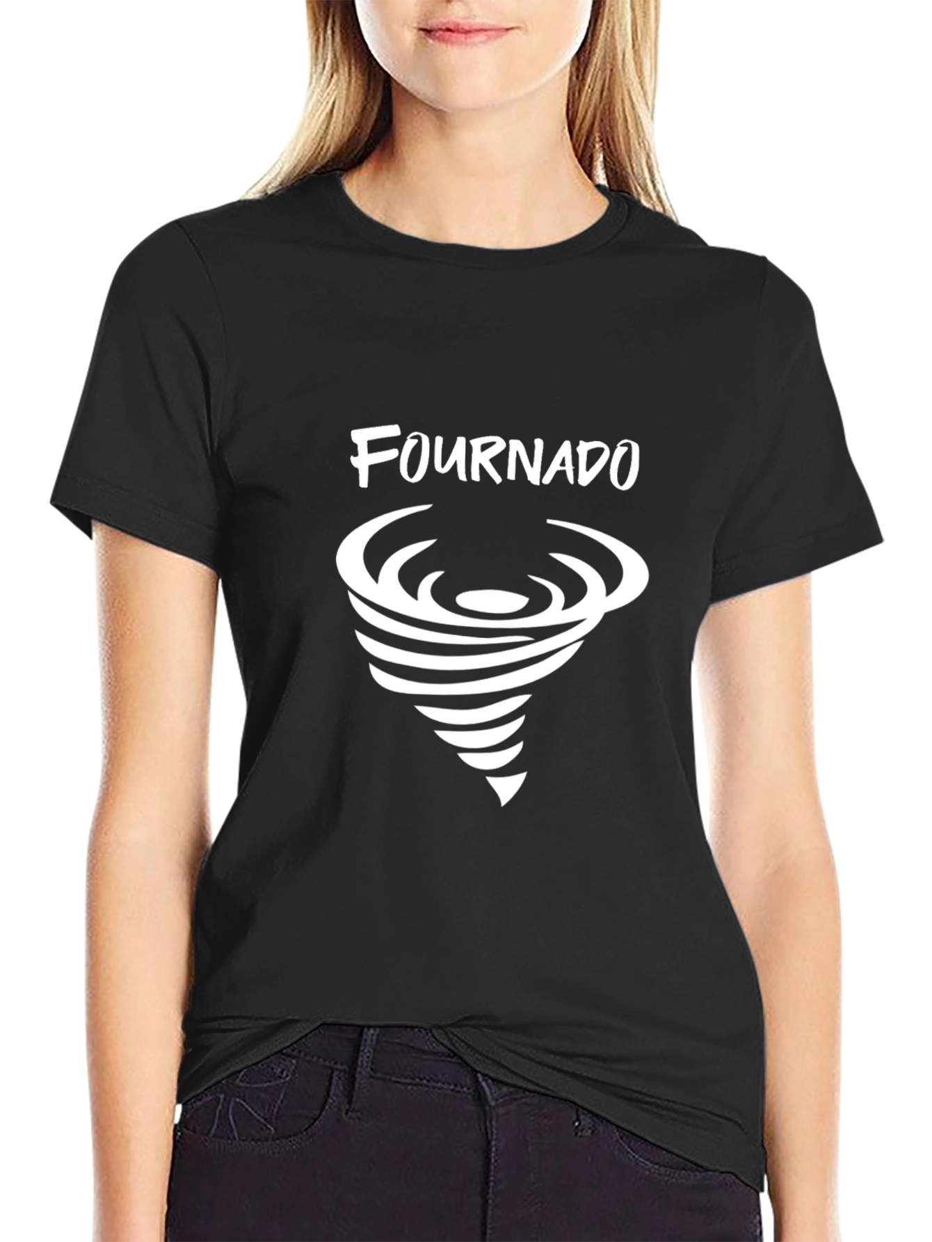 Fournado Graphic Tee - Black Casual T-Shirt