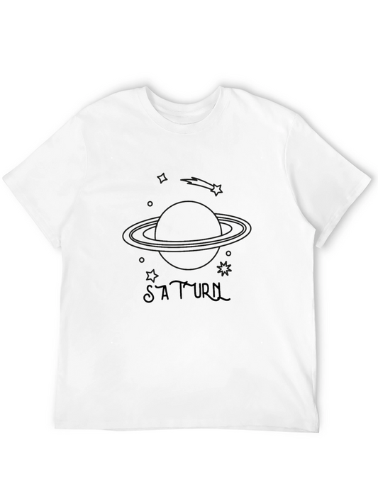 Saturn Graphic Tee - Mens Black T-Shirt